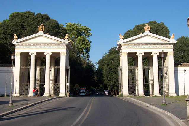Ingresso di Villa Borghese lato piazzale Flaminio