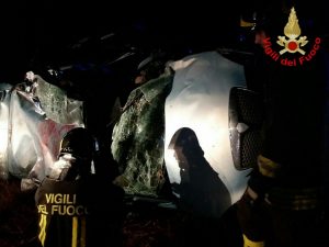 L'intervento dei vigili del fuoco