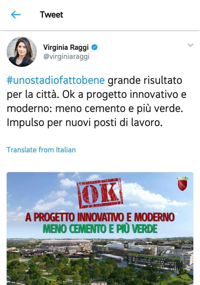 Il tweet originale, poi cancellato