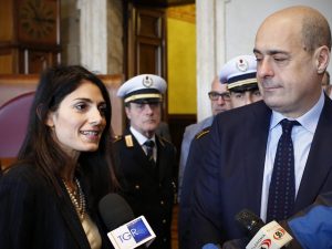 Virginia Raggi e Nicola Zingaretti