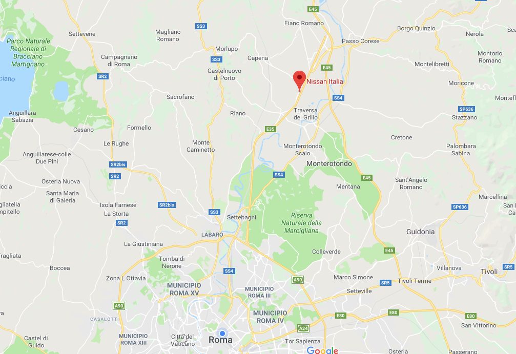 La mappa. Stabilimento Nissan di Capena, dov’è avvenuto l’incendio