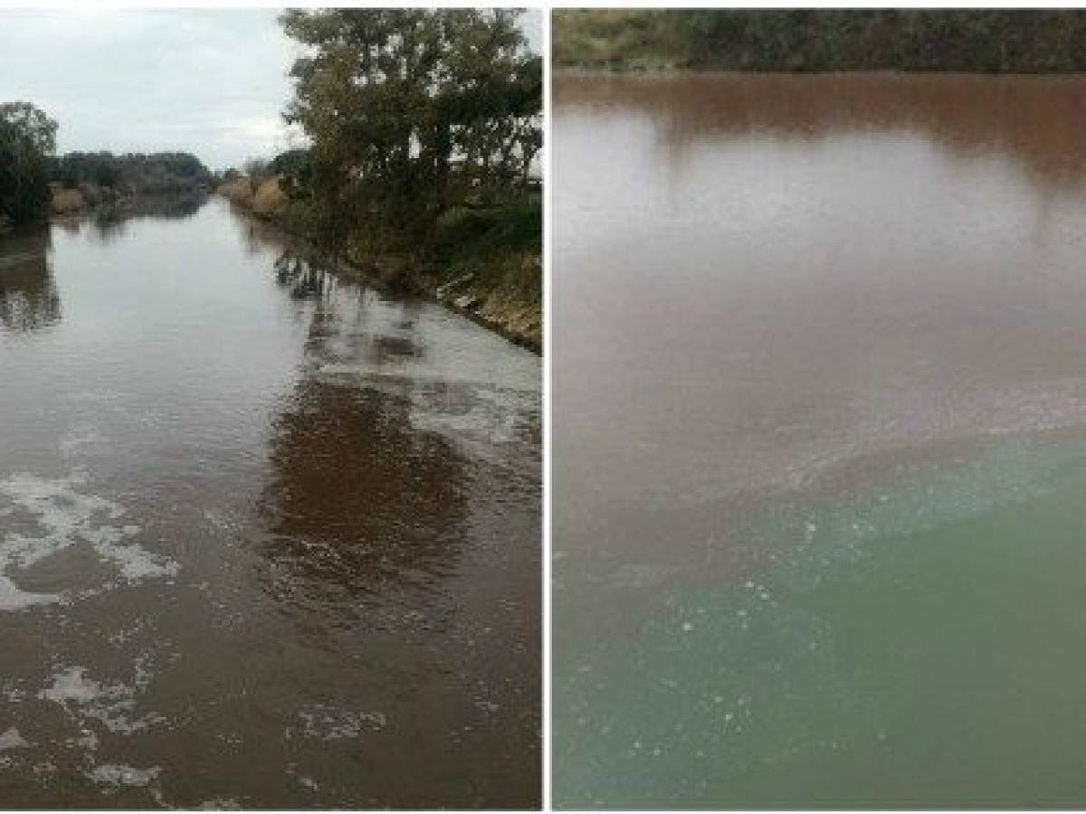 Latina, acqua rossa e odore di sostanze chimiche nel Rio Martino presunto sversamento Latina, acqua rossa e odore di sostanze chimiche nel Rio Martino presunto sversamento
