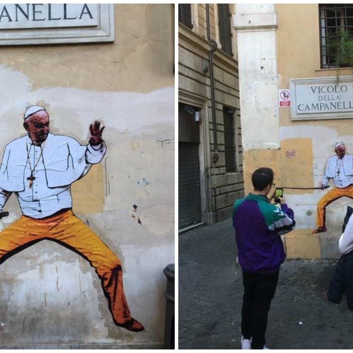Papa Francesco Come Kill Bill A Roma Volevo Sdrammatizzare Ma Il Murales E Stato Cancellato