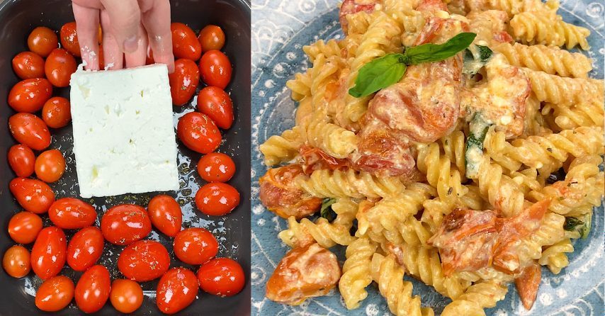 Pasta con feta e pomodorini: la ricetta del primo piatto facile e cremoso