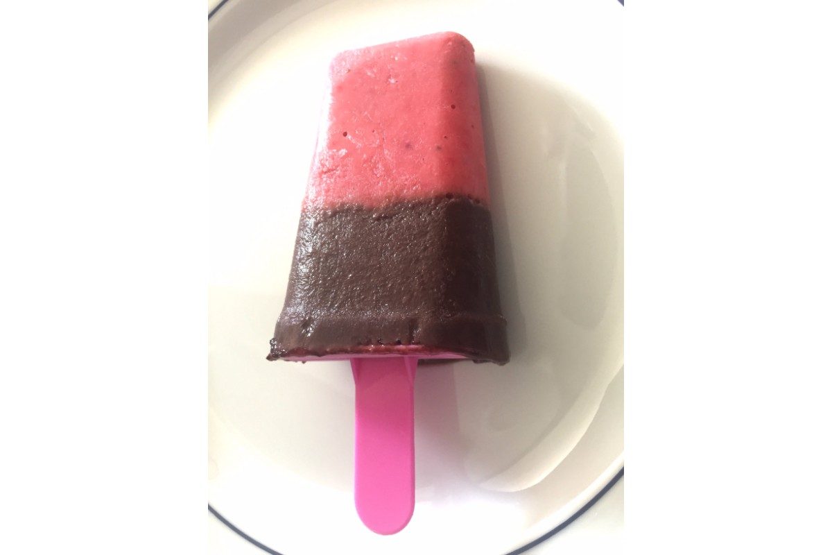 Chocolate Cherry Berry Yogurt Ice Lollies