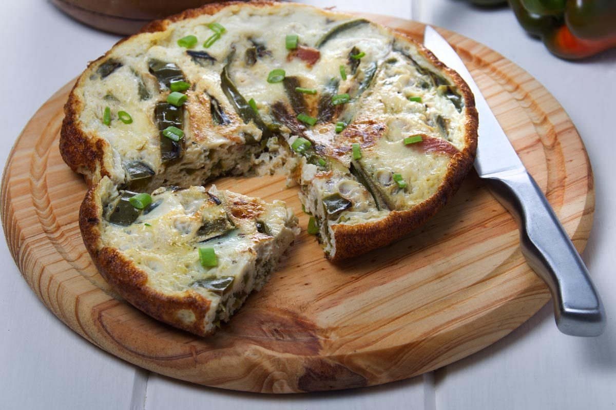 green chile frittata