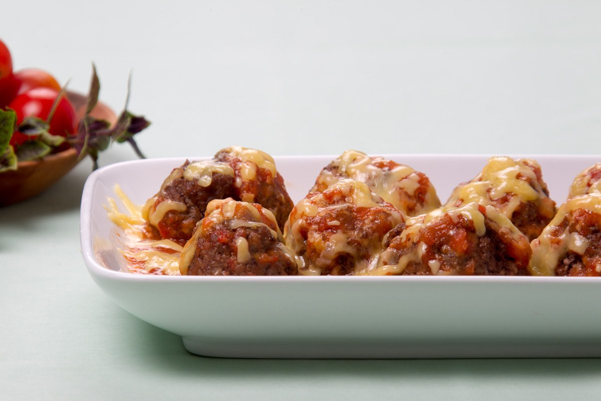 Meatball Parmesan casserole