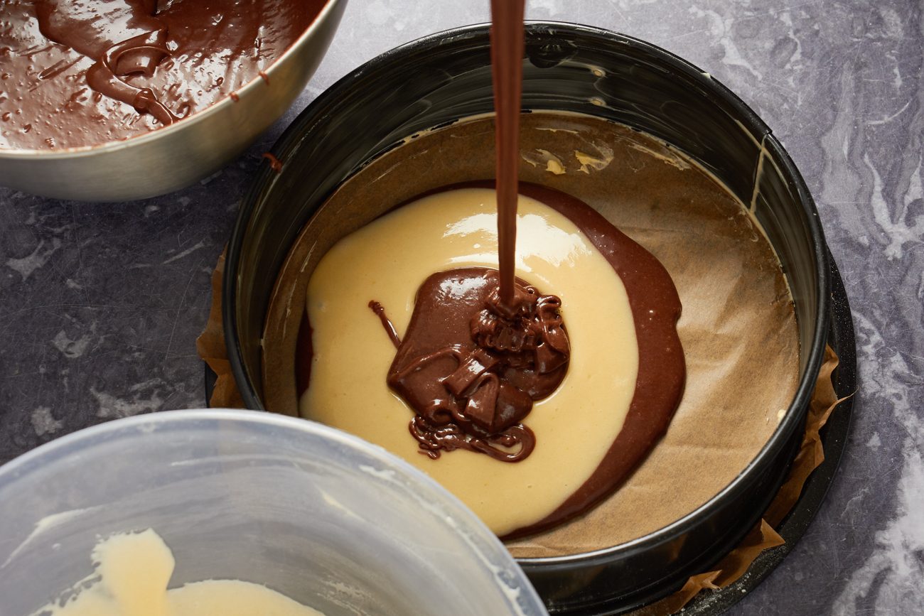 Halloween Zebra Cake the marbled vanilla and chocolate cake recipe