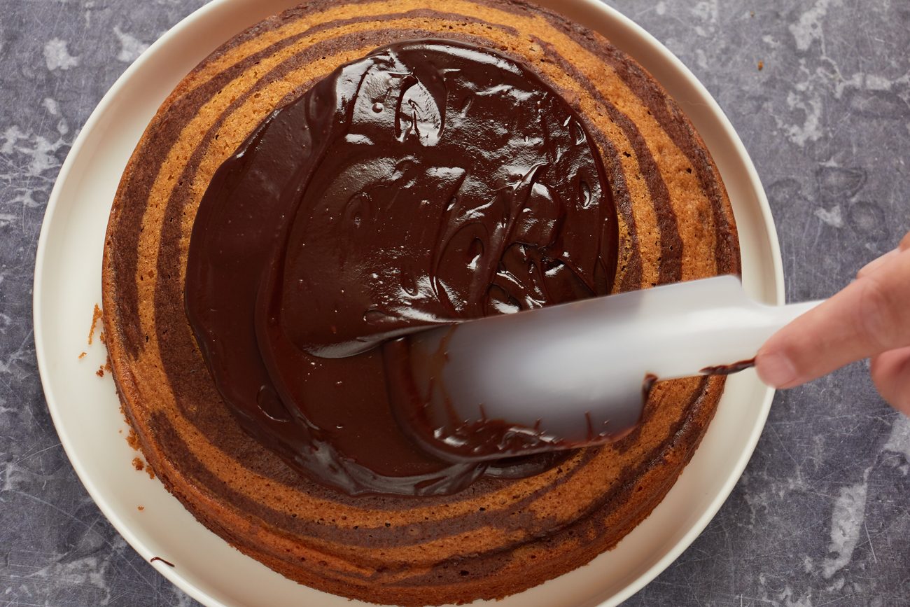 Halloween Zebra Cake the marbled vanilla and chocolate cake recipe