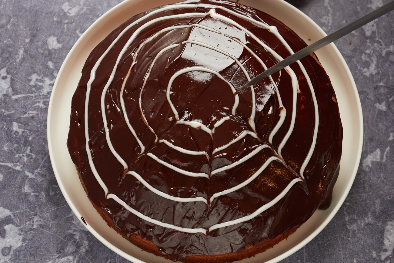 Halloween Zebra Cake the marbled vanilla and chocolate cake recipe