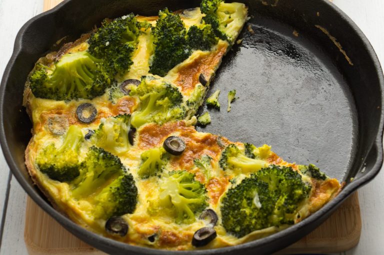 Mediterranean Broccoli and Cheese Omelet a very tasty and delicious recipe