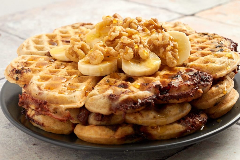 Chocolate Chip Banana Waffles