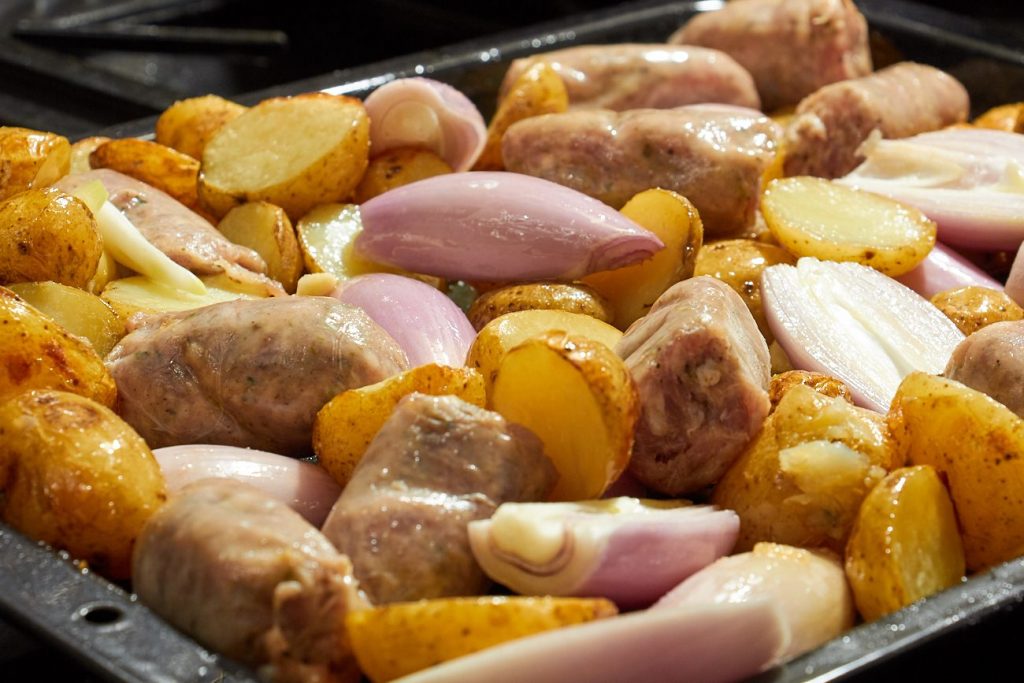 Sausage and Potato Roast a delicious meal in one dish