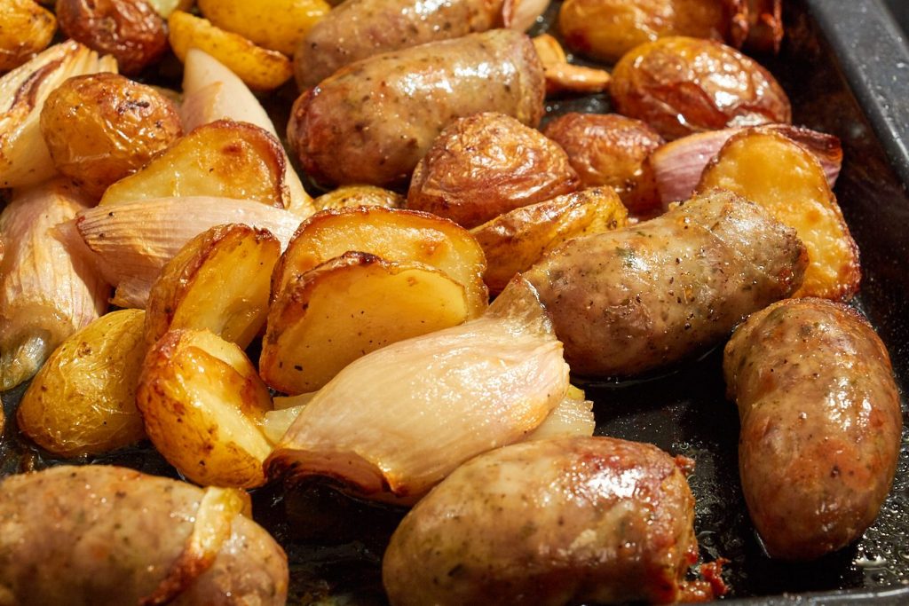 Sausage and Potato Roast a delicious meal in one dish