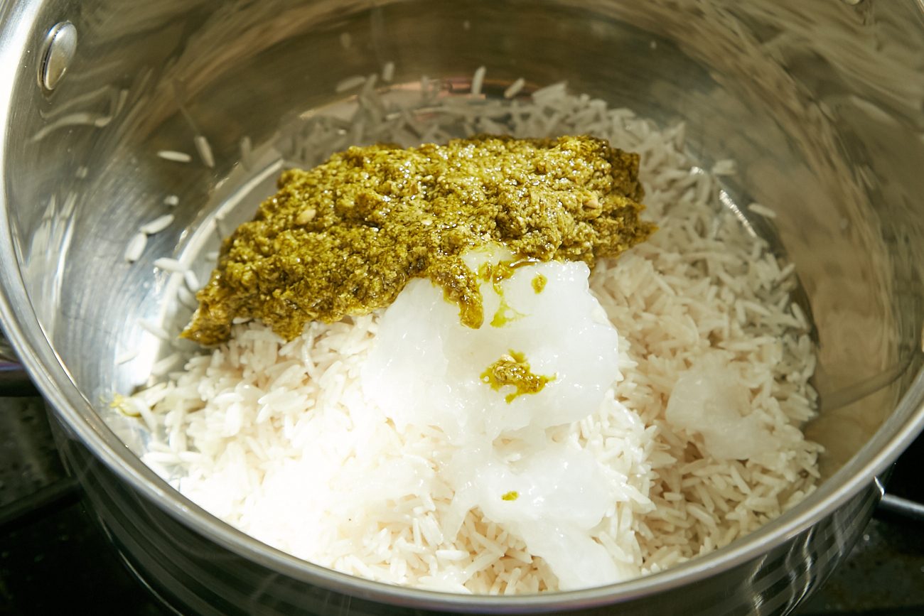 Pesto Green Rice the tasty sauce to season your pasta