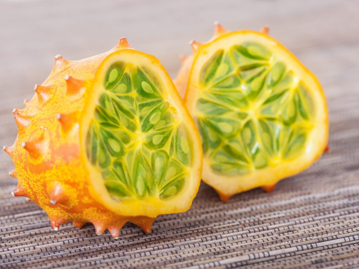 Kiwano or African horned melon the strange tropical fruit that tastes