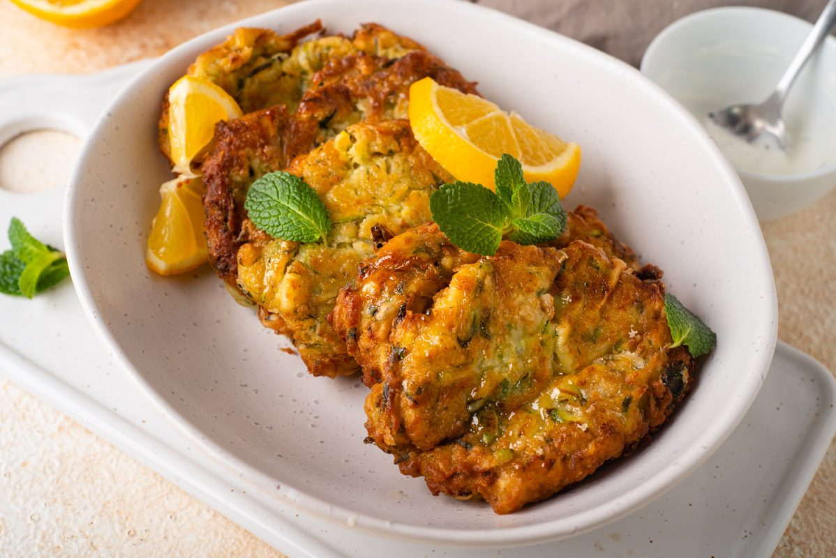 Greek Zucchini Fritters the delicious vegan appetizer everyone will love
