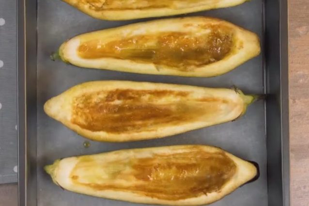 Stuffed Eggplant Boat Recipe
