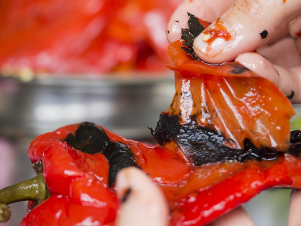 How to peel peppers