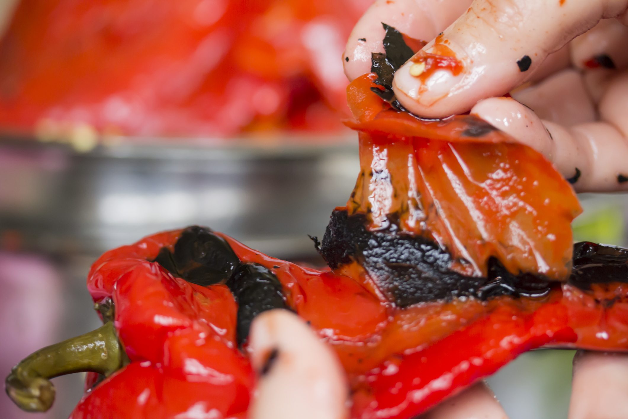How to peel peppers
