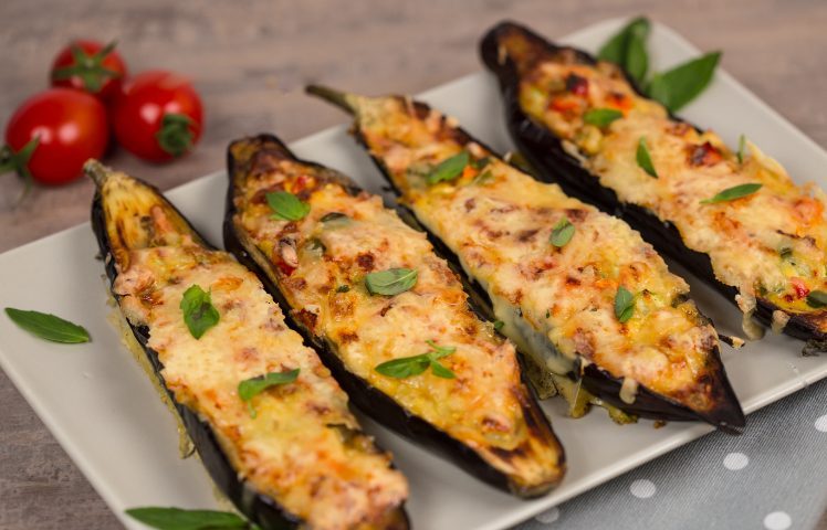 Stuffed Eggplant Boat Recipe
