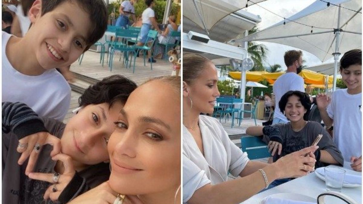 JLo e i figli Maximilian ed Emme
