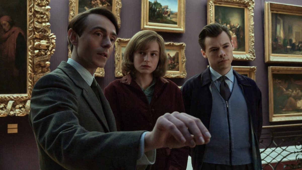 David Dawson, Emma Corrin e Harry Styles