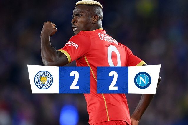 I gol di Osimhen, i cambi di Spalletti: il Napoli rimonta il Leicester 2-2 I gol di Osimhen, i cambi di Spalletti: il Napoli rimonta il Leicester 2-2
