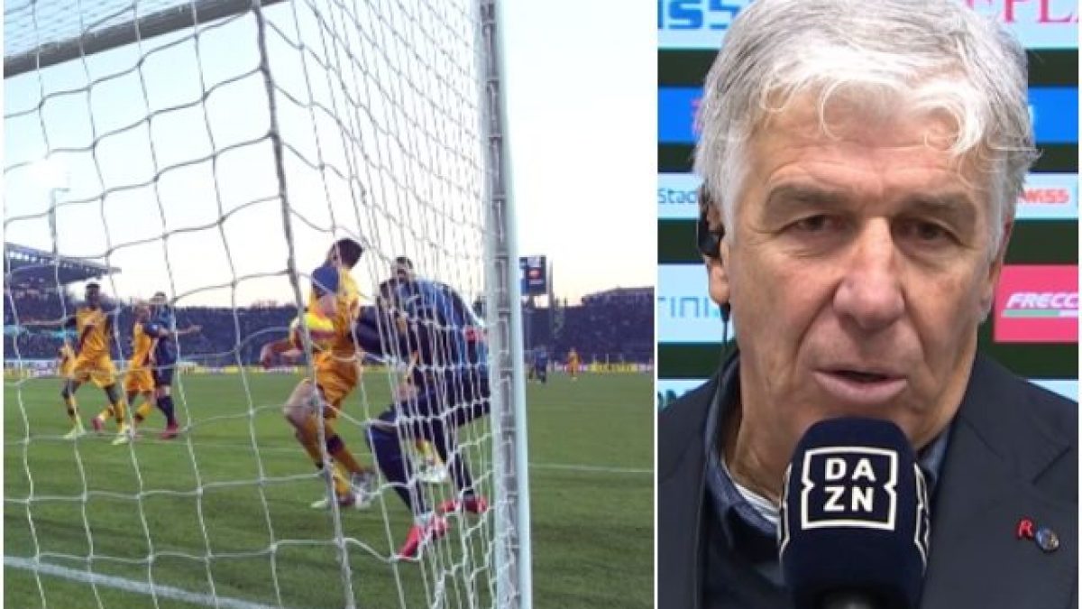 La furia di Gasperini in diretta Tv per la rete annullata a Zapata (ma è autorete di Cristante)