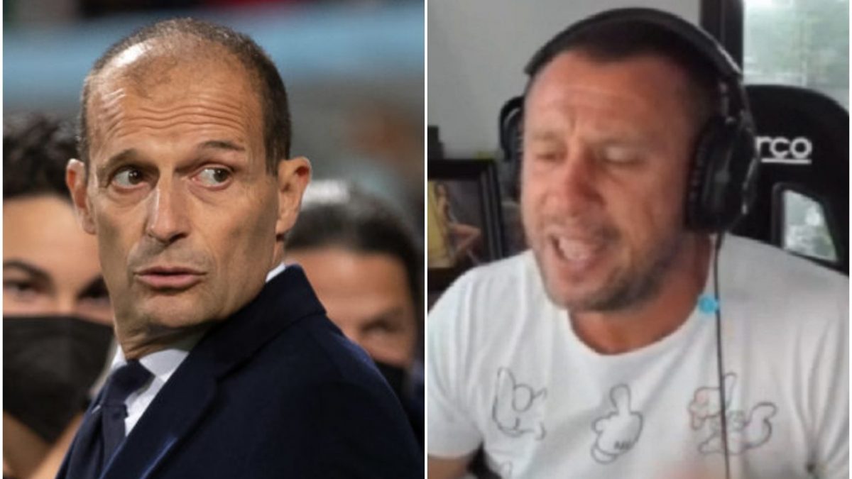 Antonio Cassano attacca a testa bassa (anche) Massimiliano Allegri della Juventus.