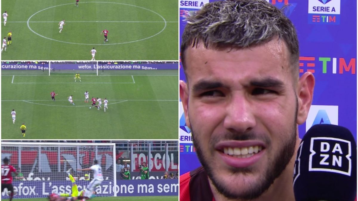San Siro è una bolgia. Hernandez racconta il suo gol all’Atalanta ma fa fatica ad ascoltare le domande del giornalista.