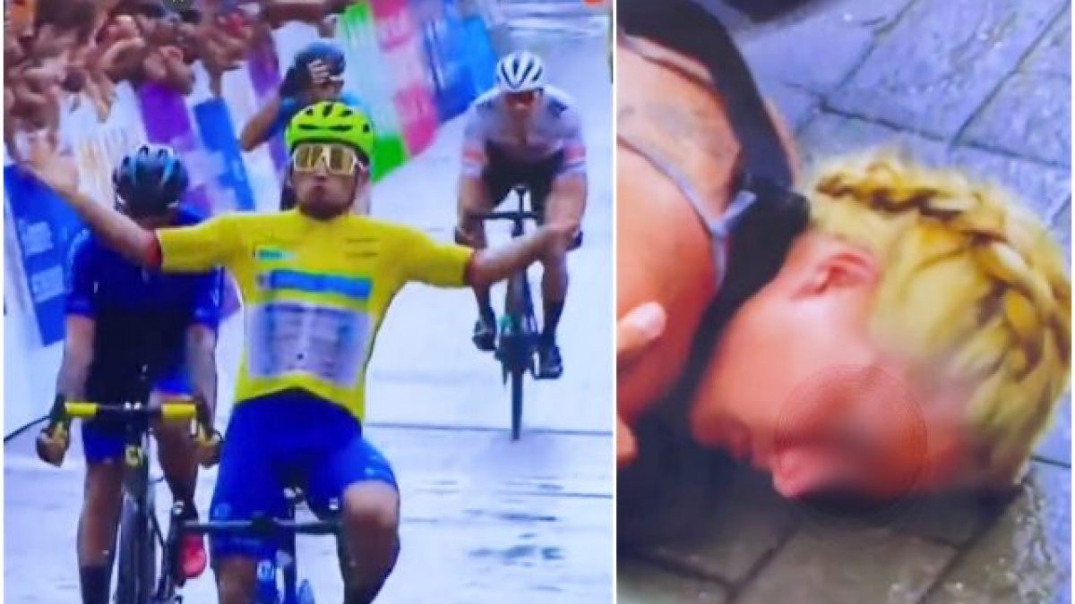 Ciclista vince la volata e va dritto sulla moglie a 60 km/h: stramazza al  suolo ma sopravvive