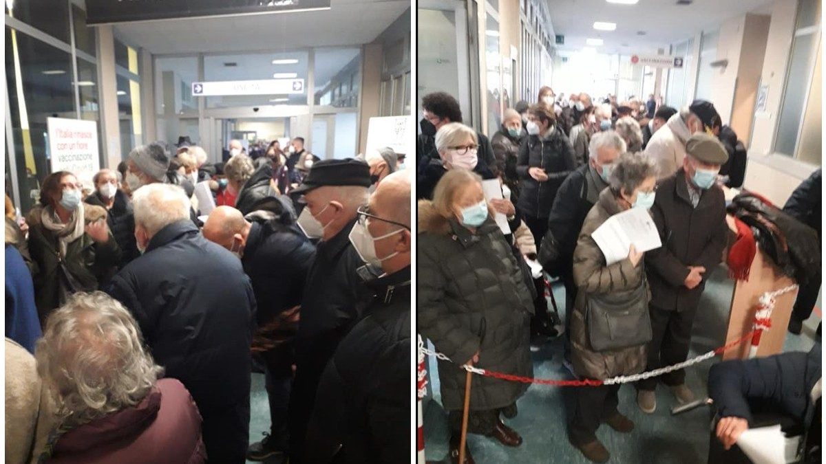 La coda a Varese (foto Facebook Gianni Spartà)