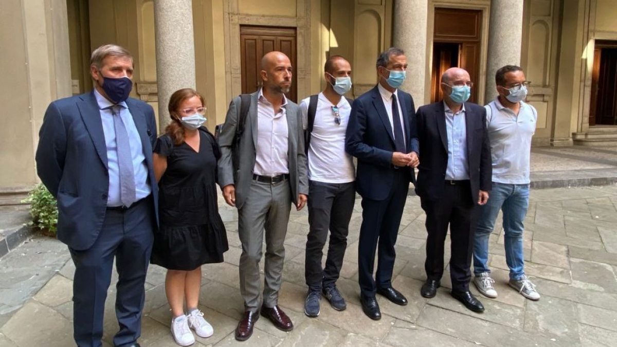 In foto il sindaco di Milano Giuseppe Sala a margine dell’incontro a Palazzo Marino con gli inquilini del grattacielo incendiato di via Antonini