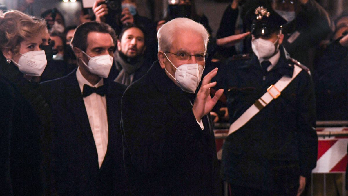 Mattarella alla prima del Macbeth alla Scala di Milano.