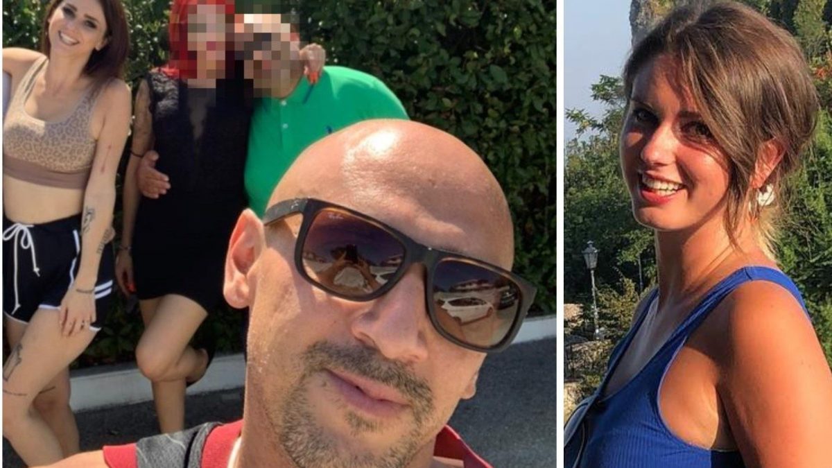 Davide Fontana (in primo piano) con la sua vittima Carol Maltesi