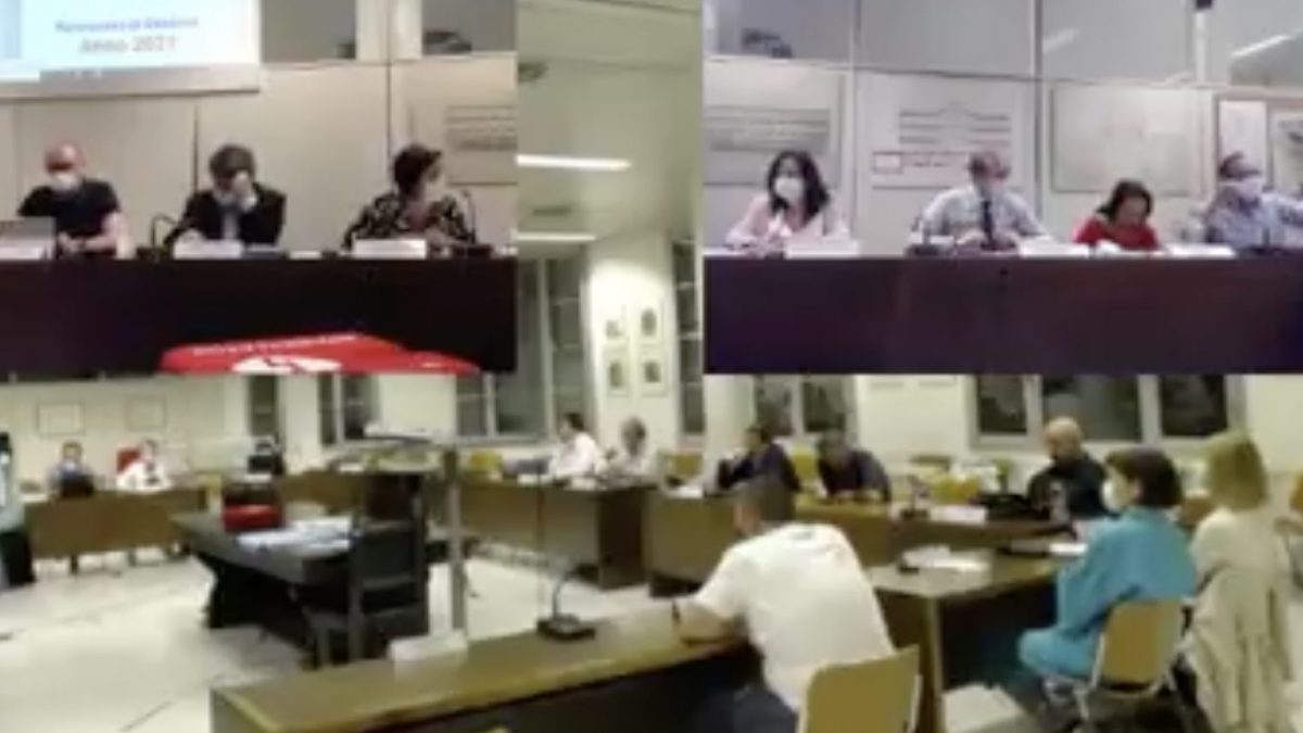 Un frame del consiglio comunale di Albino