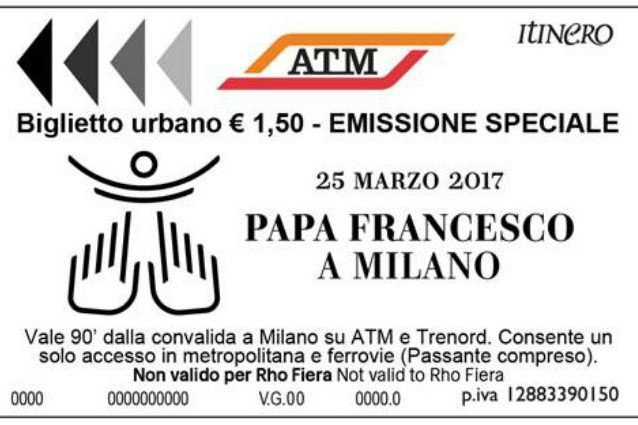 Papa Francesco a Milano: ecco il biglietto speciale per i mezzi pubblici