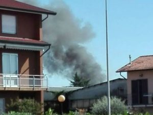 L'incendio ad Abbiategrasso (dal gruppo Facebook "Sei di Abbiategrasso se…")