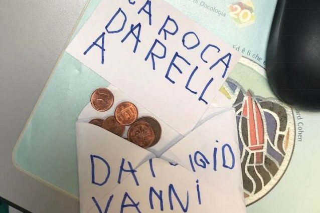 La busta con i risparmi del bambino