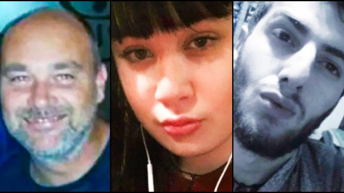 Aldo Gioia, la vittima, e la figlia Elena e il fidanzato Giovanni