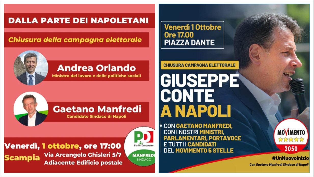 Manfredi Si Sdoppia Chiusura Campagna Pd A Scampia E M5s In Centro Allo Stesso Orario