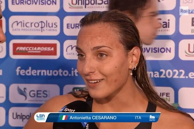 Tonia Cesarano bronzo agli Europei di Nuoto nella staffetta 4×200: è festa a Caserta Tonia Cesarano bronzo agli Europei di Nuoto nella staffetta 4×200: è festa a Caserta