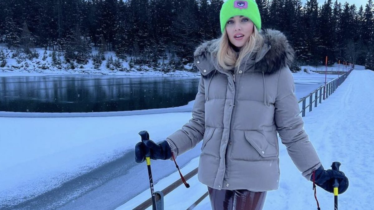 Chiara Ferragni a Crans Montana, in Svizzera