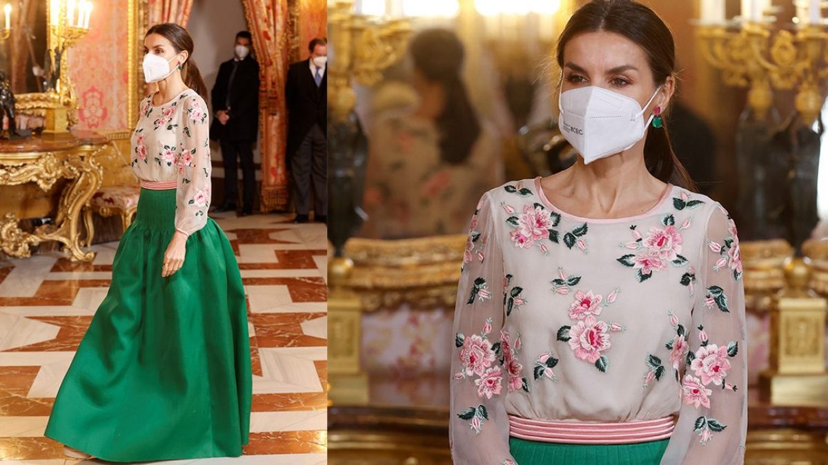 in foto: Letizia Ortiz in Valentino