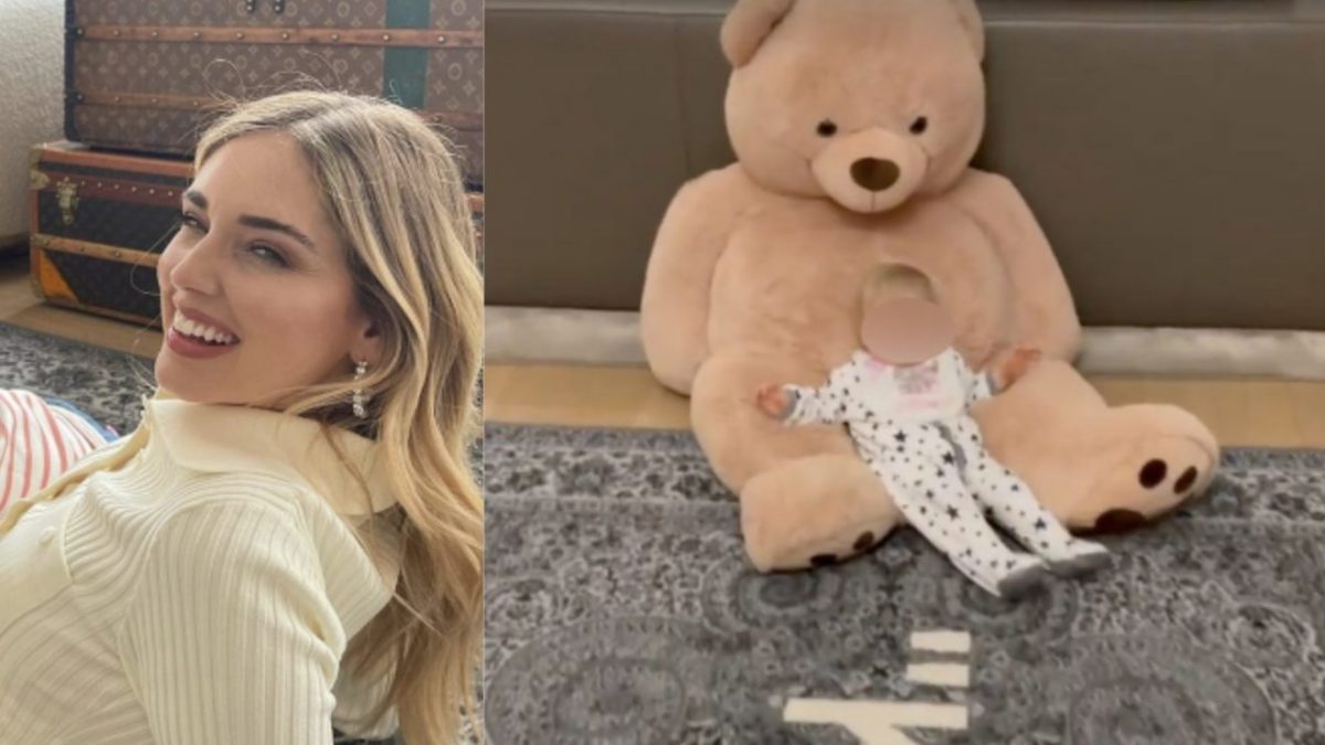Il peluche preferito dalla figlia di Chiara Ferragni è un orso gigantesco