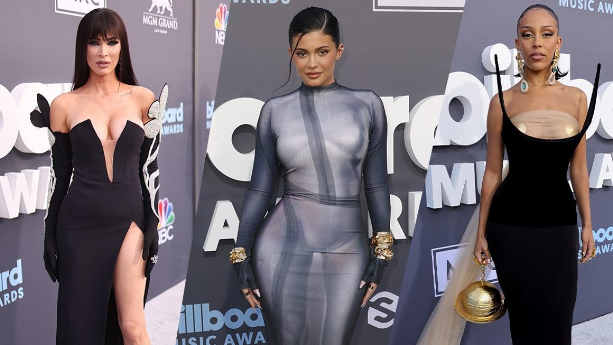 Megan Fox in David Koma, Kylie Jenner in Balmain, Doja Cat in Schiaparelli Couture