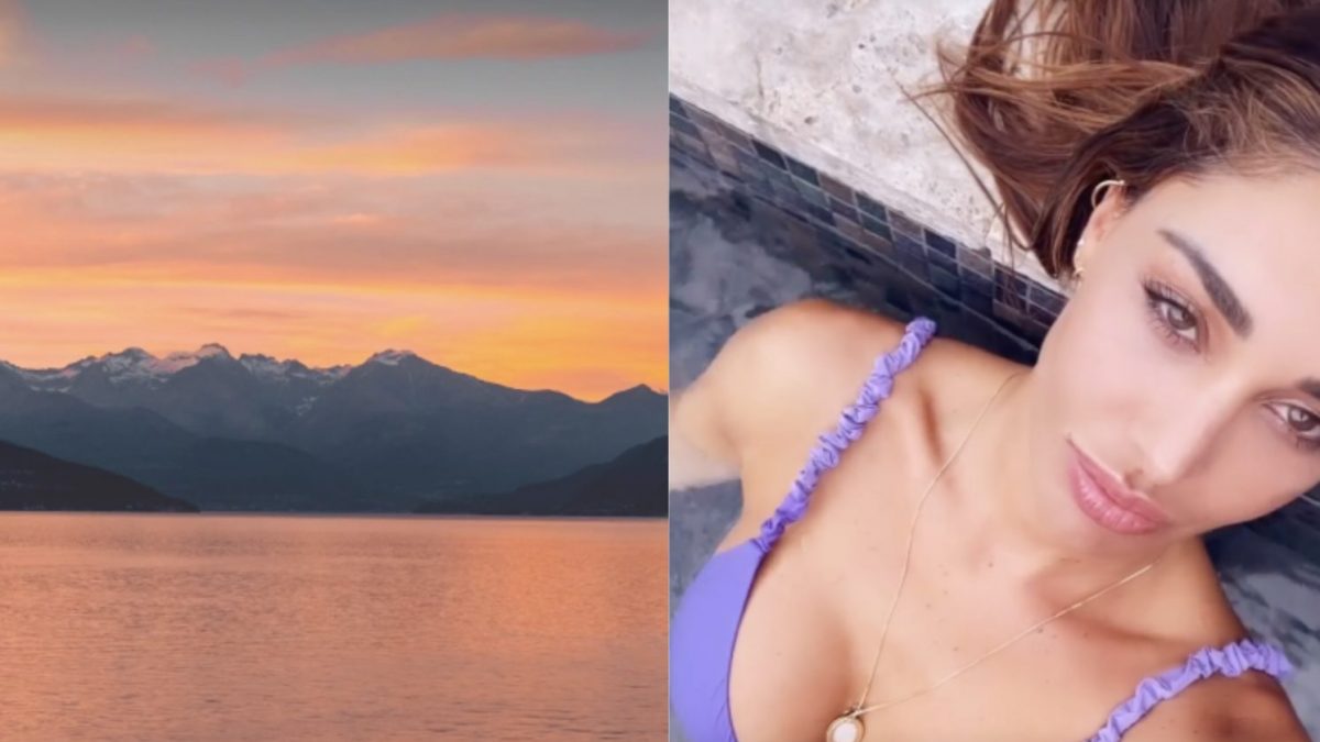 Belen Rodriguez in vacanza sul Lago di Como