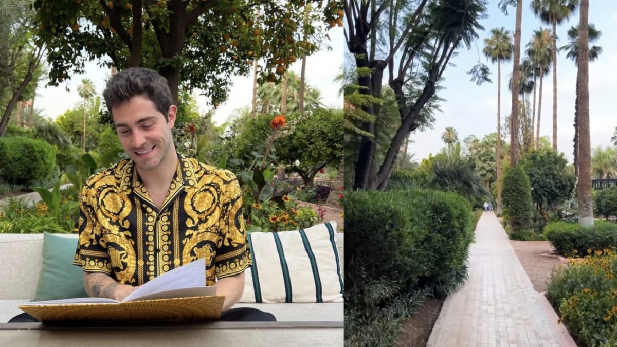 Tommaso Zorzi in vacanza a Marrakech