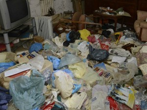 Abbandonata per mesi tra escrementi e rifiuti: pesa 28 kg